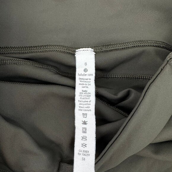 Lululemon Green Khaki leggings Sz. 8 - Picture 2 of 3